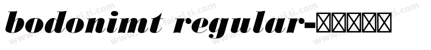 bodonimt regular字体转换